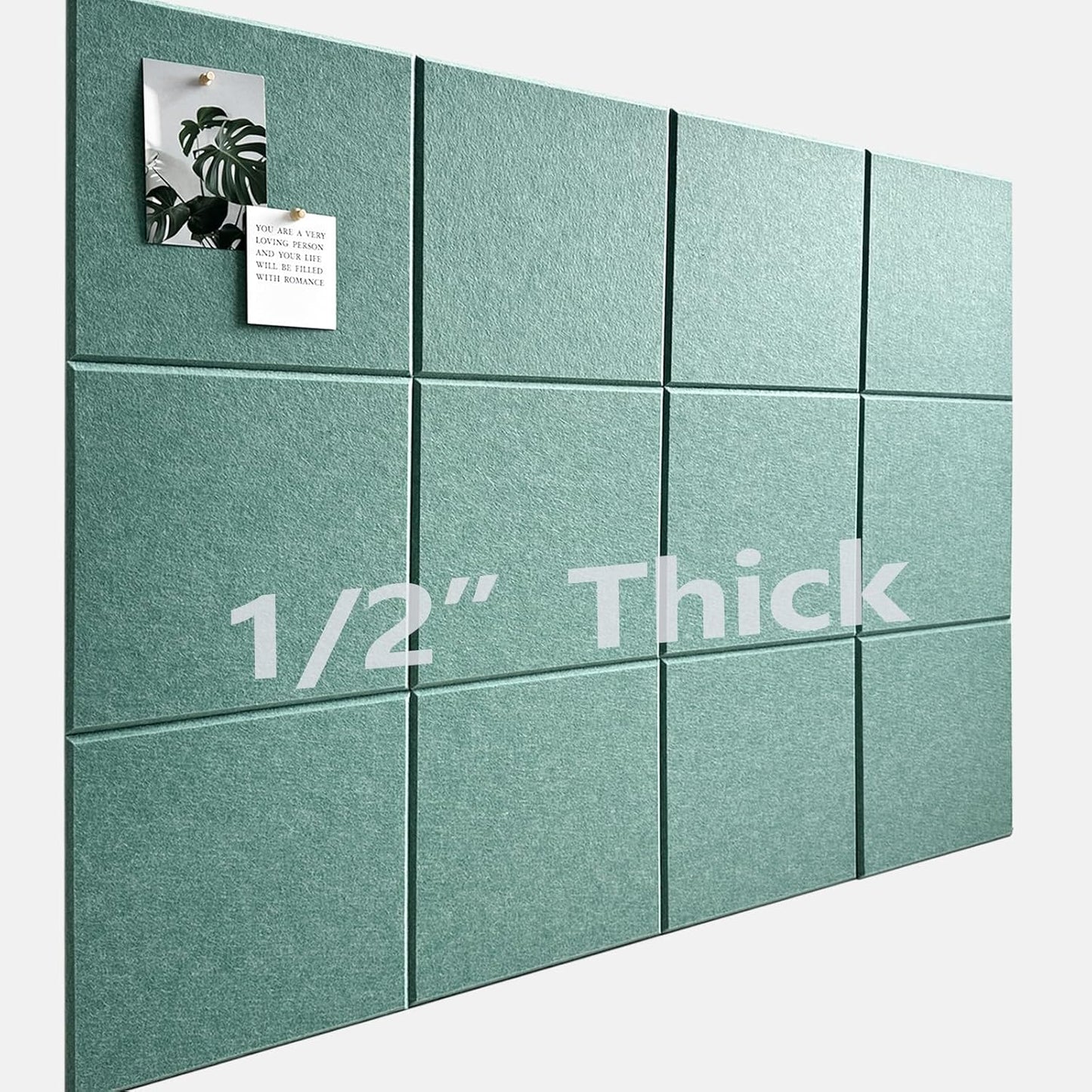 Large Cork Board for Office Wall Decor - 12 Pack Felt Tiles