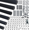 Silicone Vacuum Hose Kit 10ft 6PCS Matte Black - Complete Connector