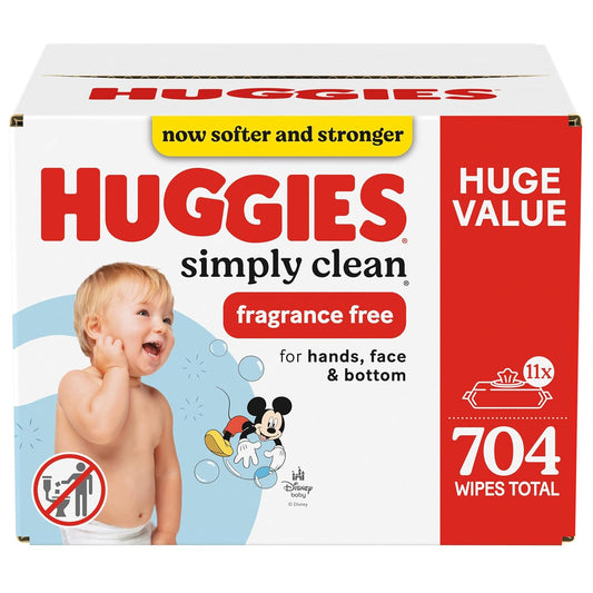 Huggies Simply Clean Baby Wipes - Gentle and Fragrance-Free