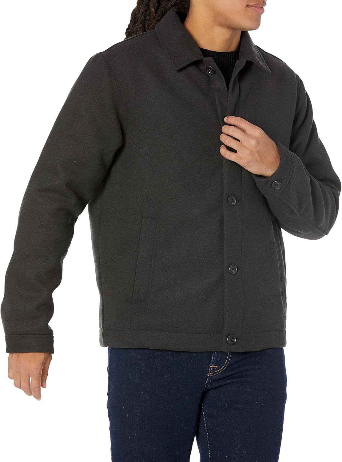 Mens Wool Blend Bomber Jacket for Cold Weather Style