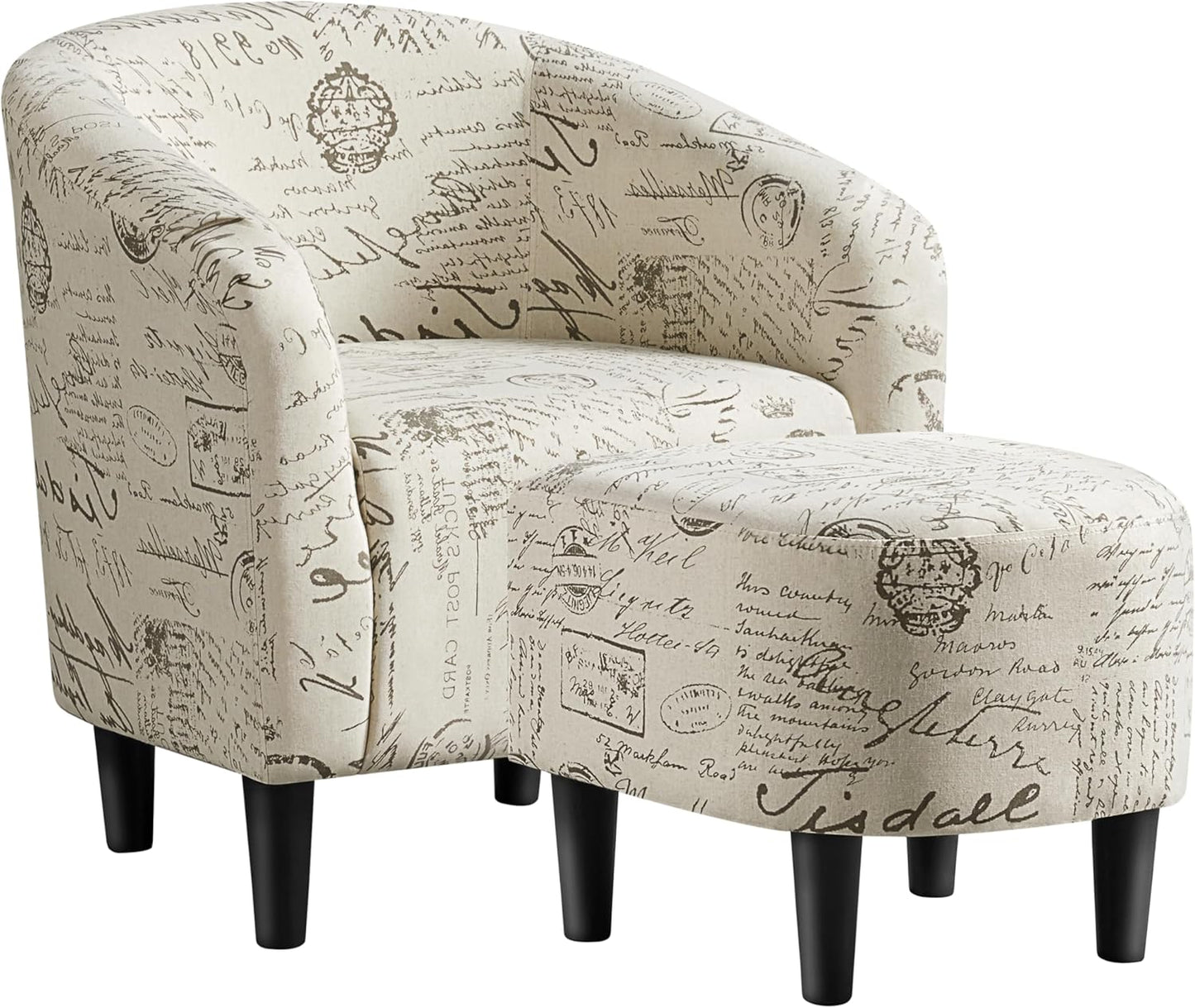 Yaheetech Club Chair Set: Stylish Comfort & Footrest