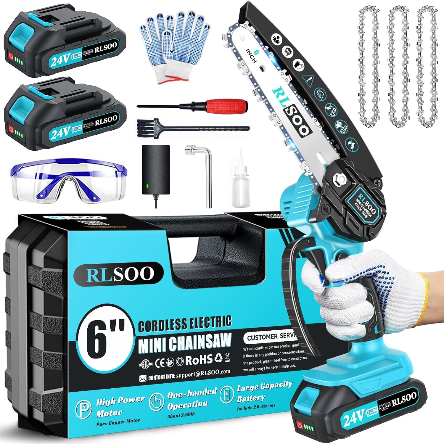 Mini Chainsaw for Efficient Wood Cutting and Tree Trimming
