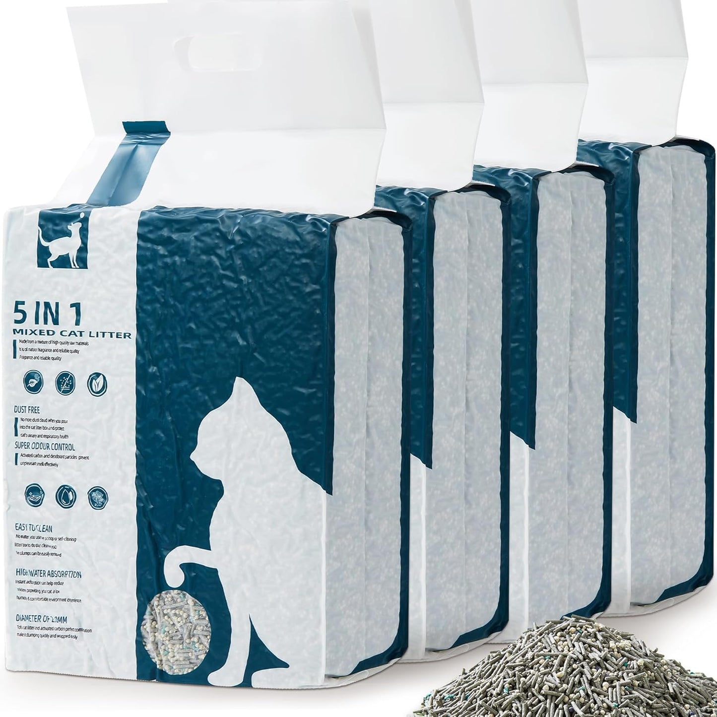 Vealind Cat Litter Fast Clumping Tofu Litter for Cats 32 lbs