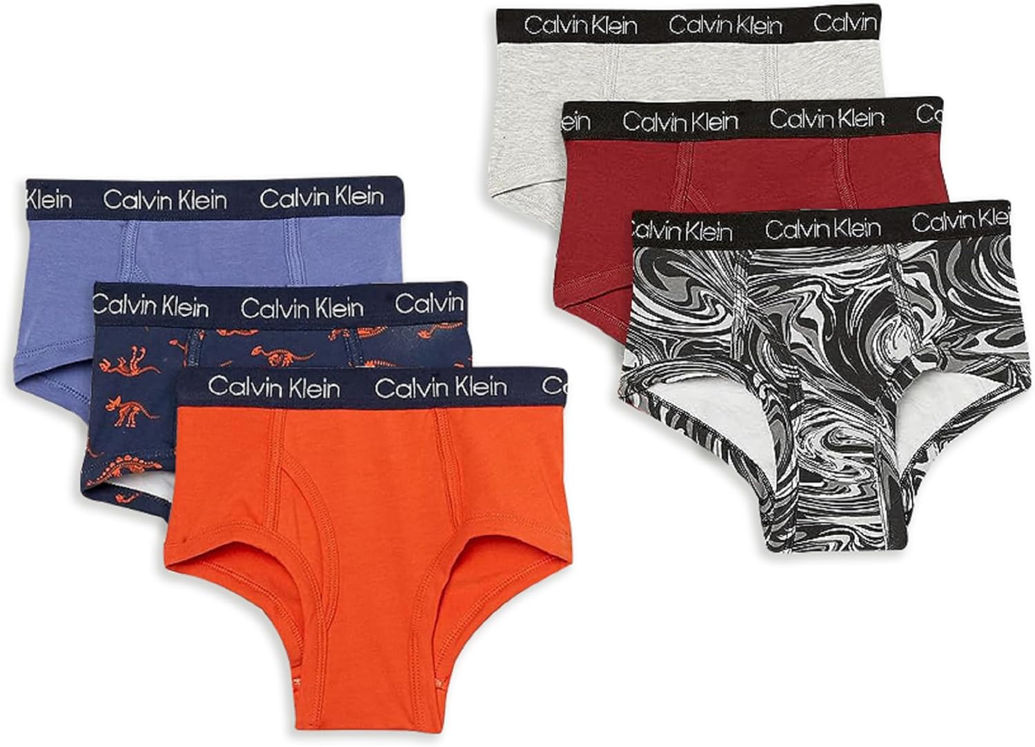 Calvin Klein Boys' Modern Cotton Briefs 6-Pack for Comfort
