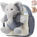 Moonkie Hug & Go Elephant Toddler Backpack - Soft Plush Buddy
