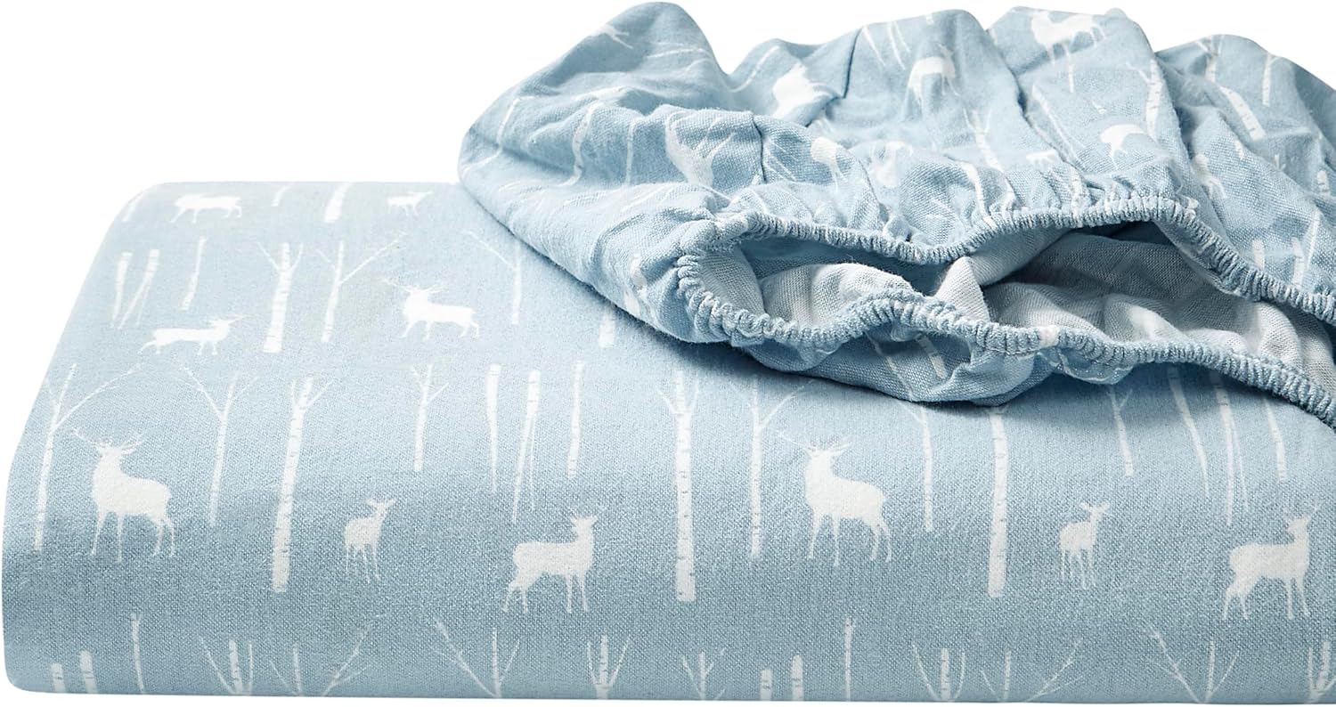 Eddie Bauer Queen Sheets Set - Cozy Cotton Flannel Bedding