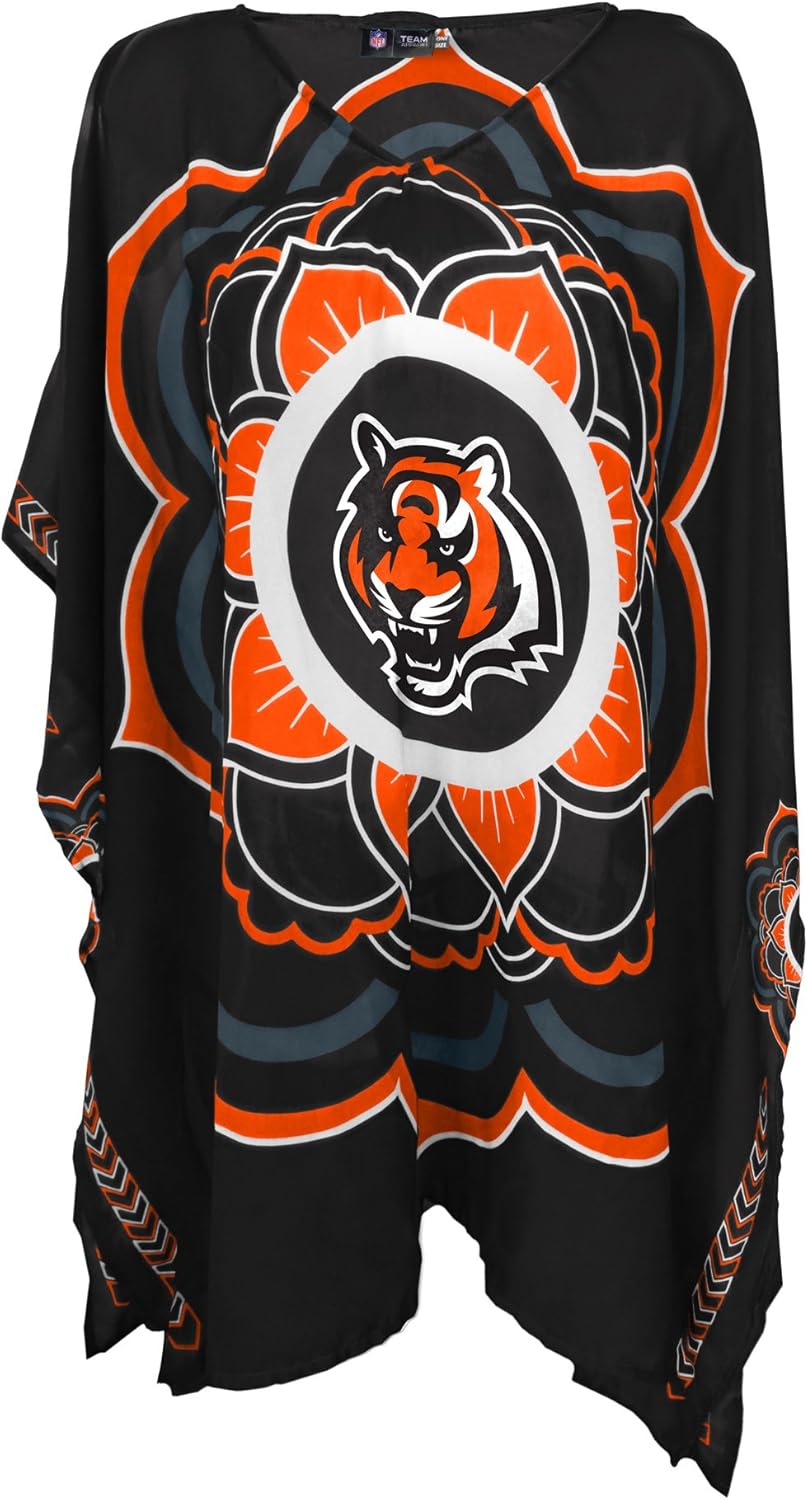 NFL Sheer Caftan with Flower Design for Women - Team Spirit