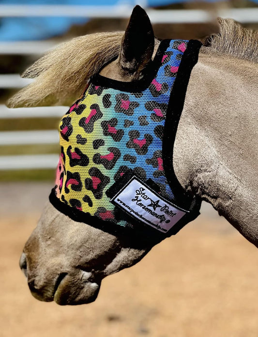 Miniature Horse Fly Mask with Full UV Protection and Comfort
