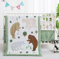 3 Piece Baby Crib Bedding Set for Nursery with Quilt and Sheet