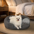 Donut Dog Bed for Small Dogs 28in - Orthopedic Cozy Bolster