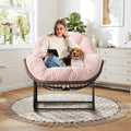Large Indoor Rocking Chair Oversized Papasan - Cozy Corduroy Rocker