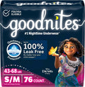 Goodnites Girls Bedwetting Underwear Size S/M 76 Ct - Overnight