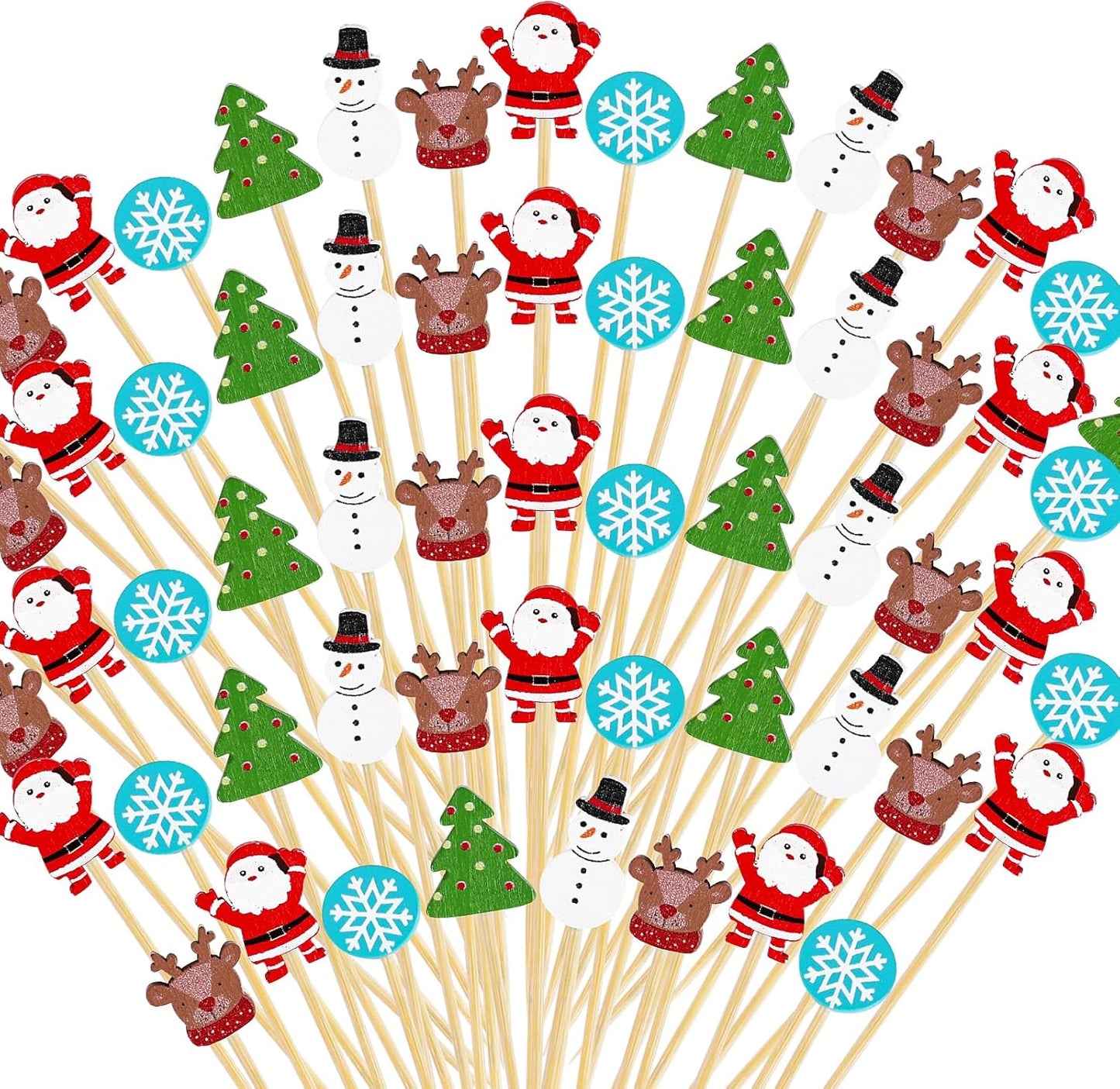 Stylish 150PCS Christmas Cocktail Picks by LOKIPA