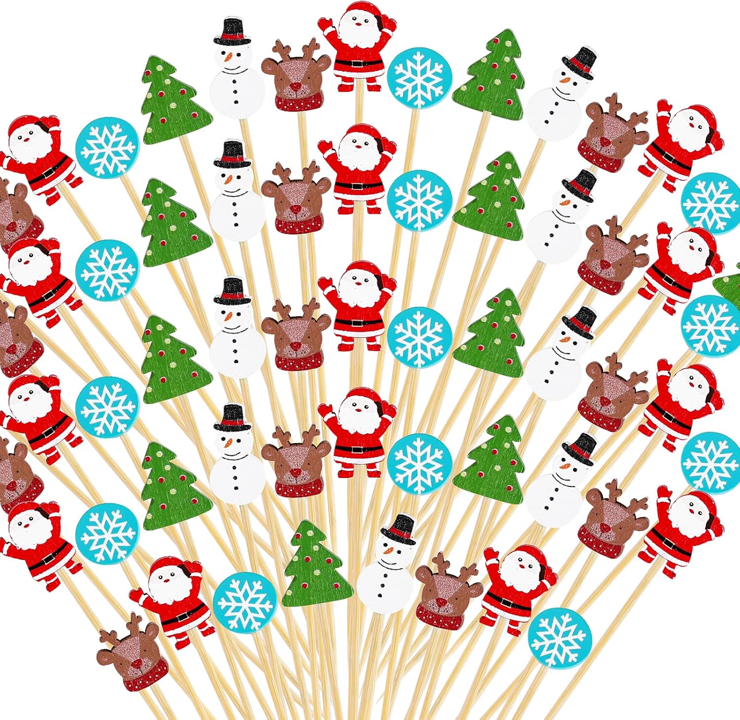 Stylish 150PCS Christmas Cocktail Picks by LOKIPA