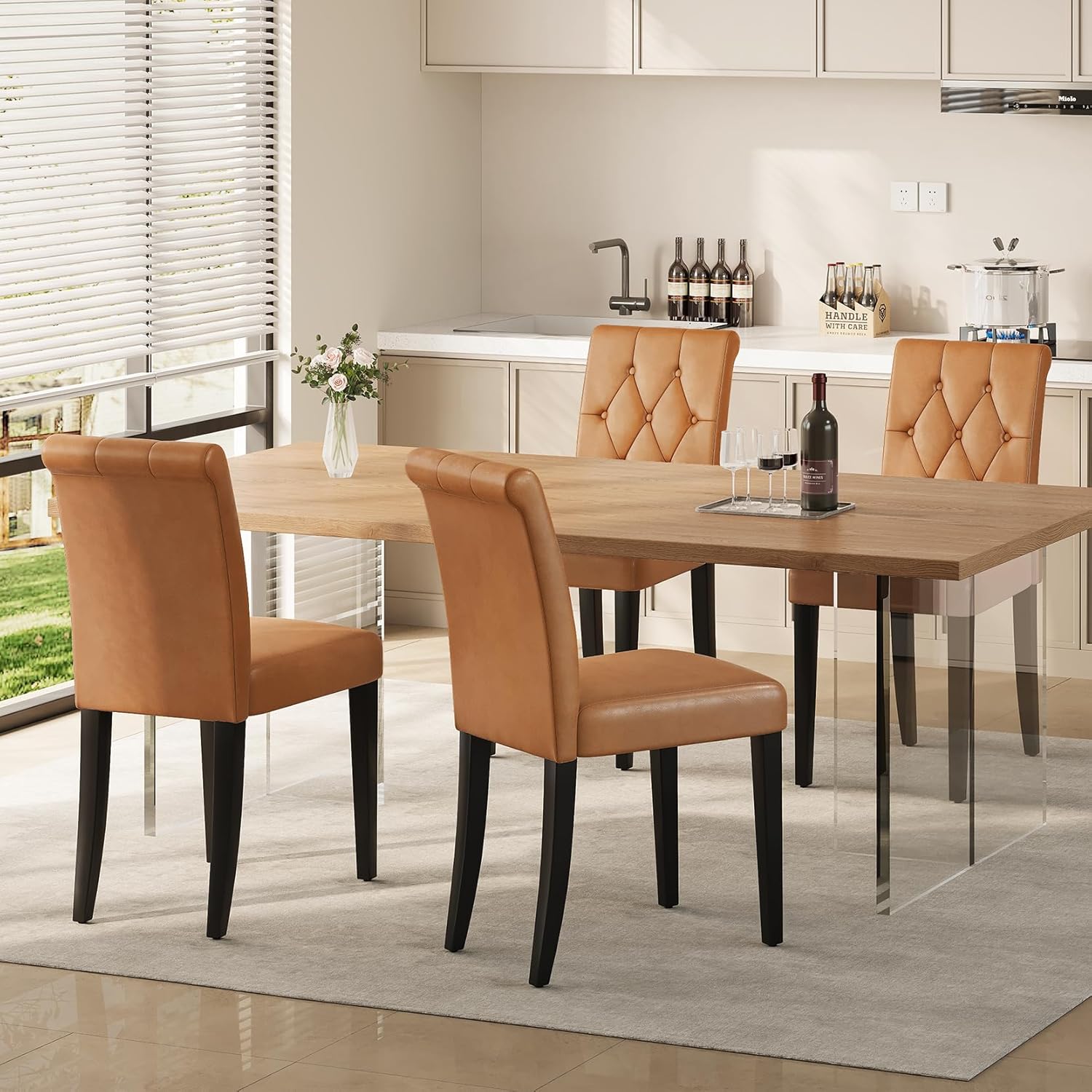 Upholstered Dining Chairs Set of 4 for Modern Dining Spaces