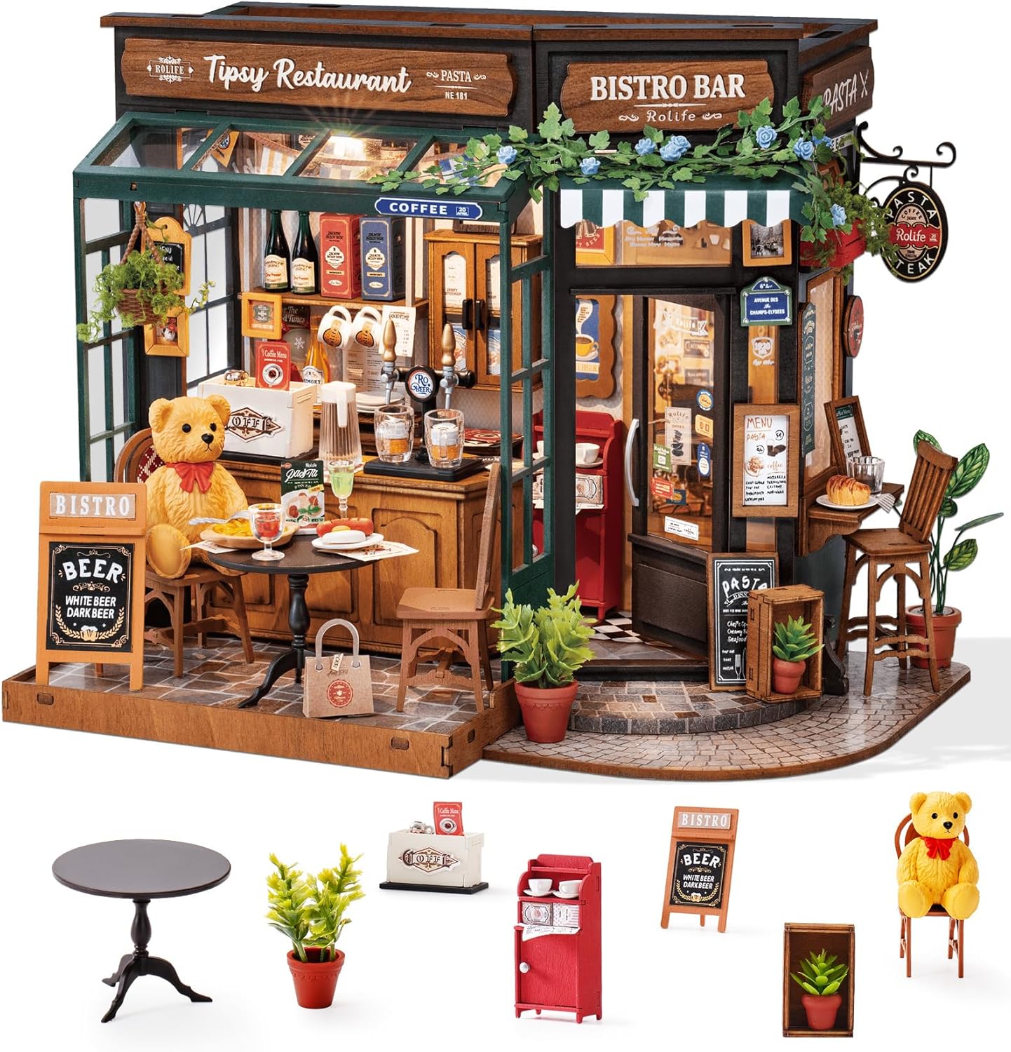 DIY Tiny House Kit for Adults - Tipsy Restaurant Miniature