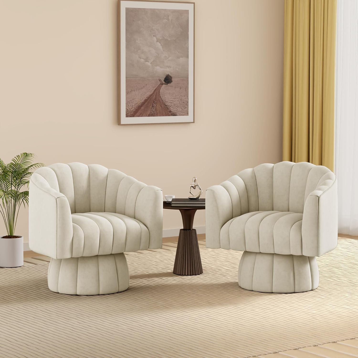 Fluffy Velvet Swivel Chairs for Stylish Comfort