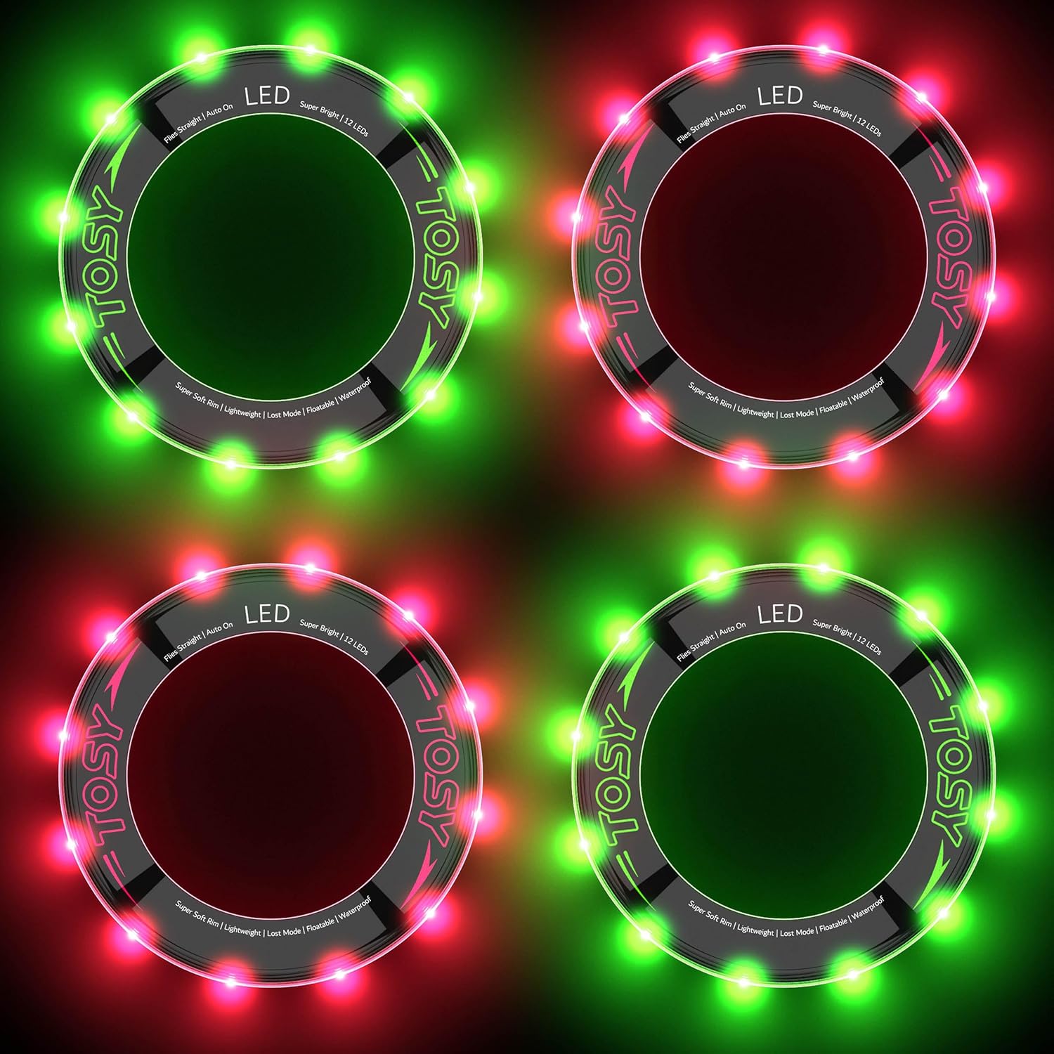 TOSY Flying Rings - 12 LEDs Super Bright