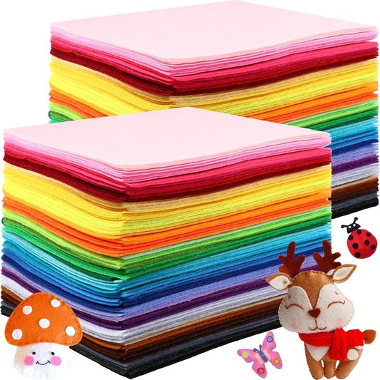 460 Pcs Felt Sheets for Crafting - Assorted Colors & Sizes