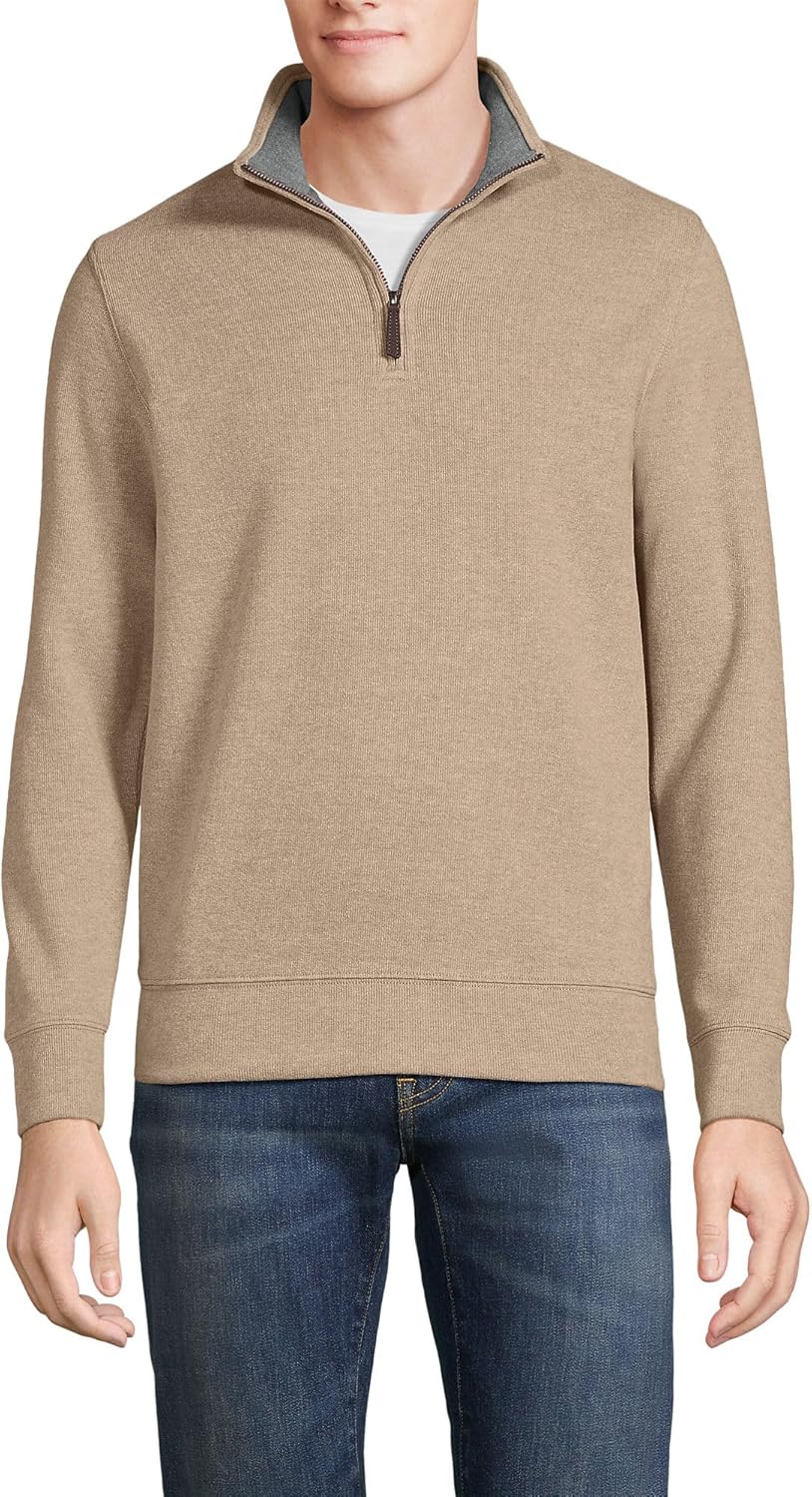 Lands' End Bedford Rib Quarter Zip Sweater for All Seasons