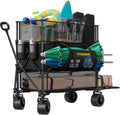 VIVOHOME 500L Double Decker Collapsible Wagon - Heavy Duty Utility