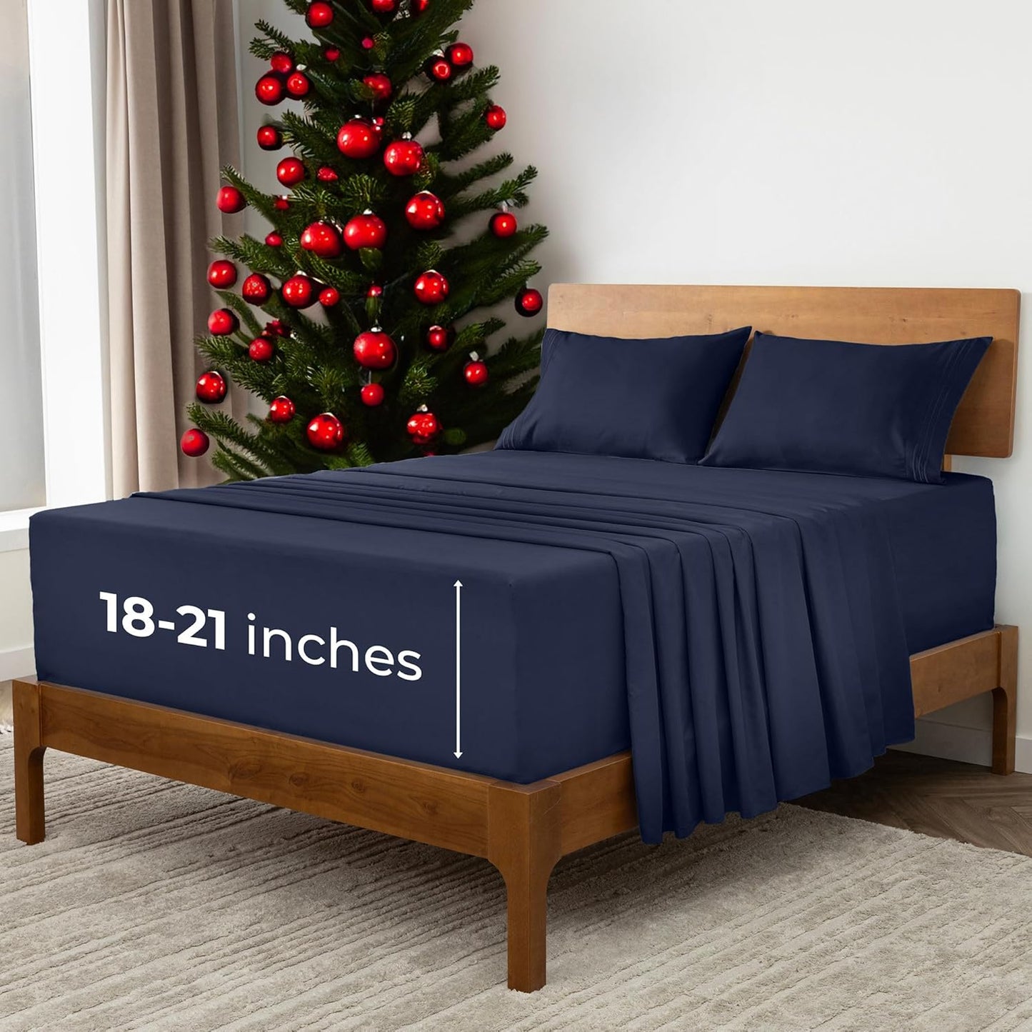 Mellanni Extra Deep California King Sheets for Ultimate Comfort