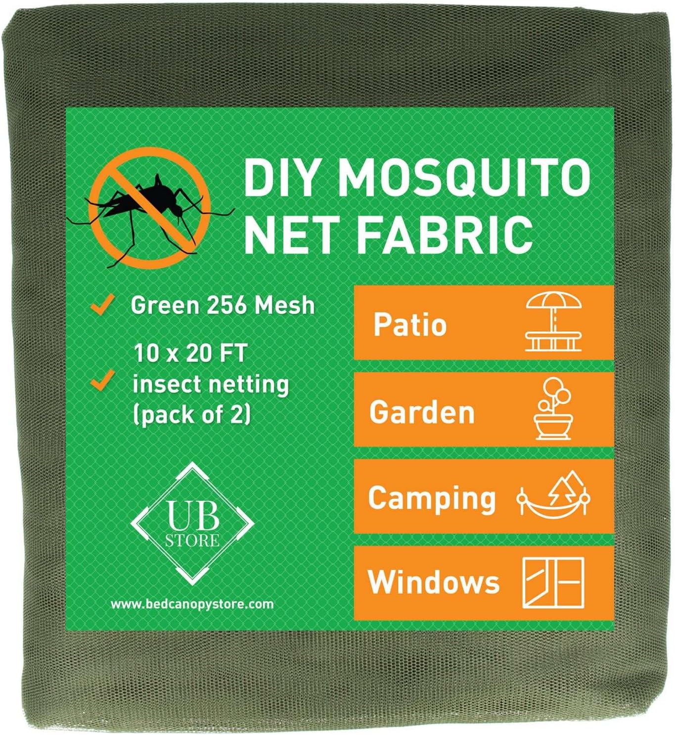 Green DIY Mosquito Net Fabric for Garden and Outdoor Use