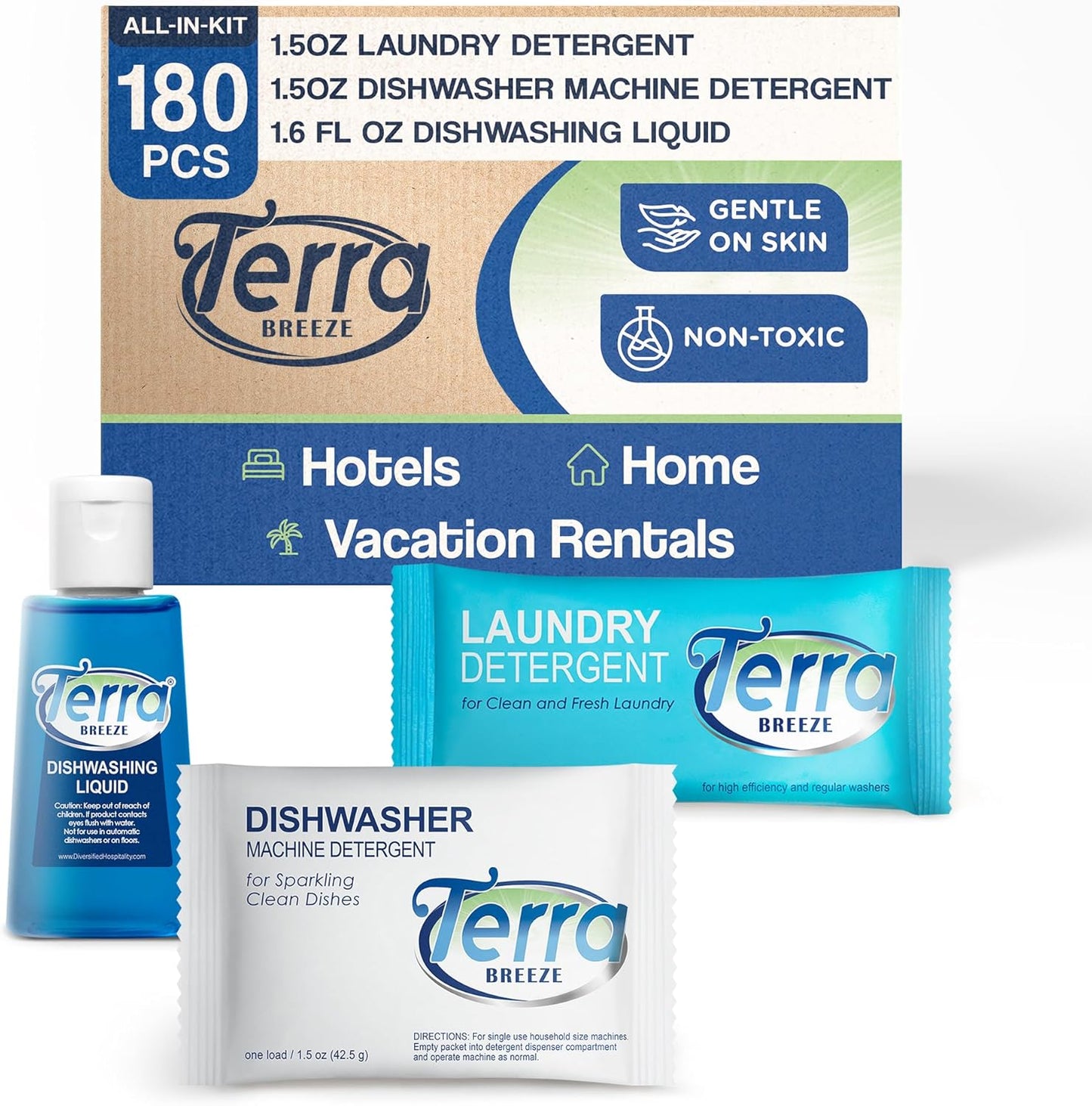 Terra Breeze Travel Kit | Dual-purpose Soap | 180 pcs