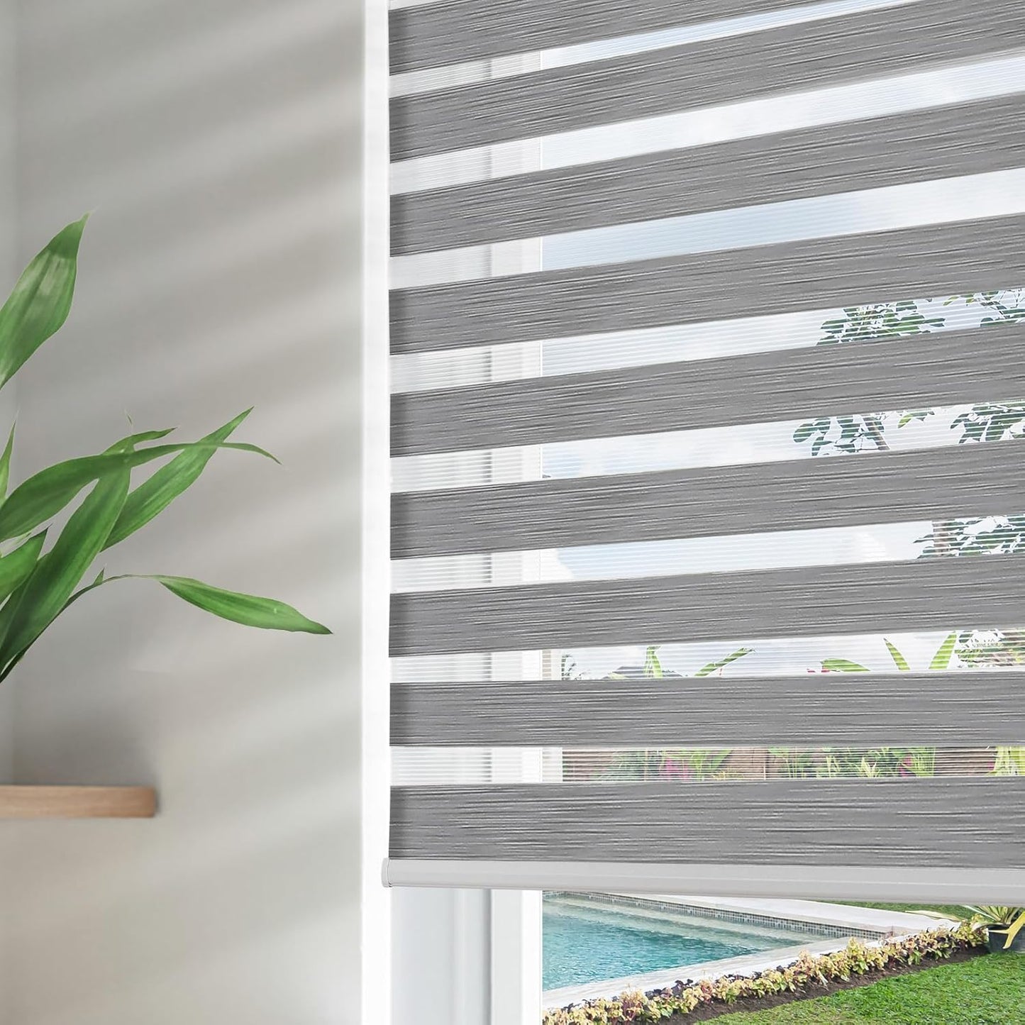 Joydeco Cordless Zebra Blinds for Windows - Stylish Privacy Control