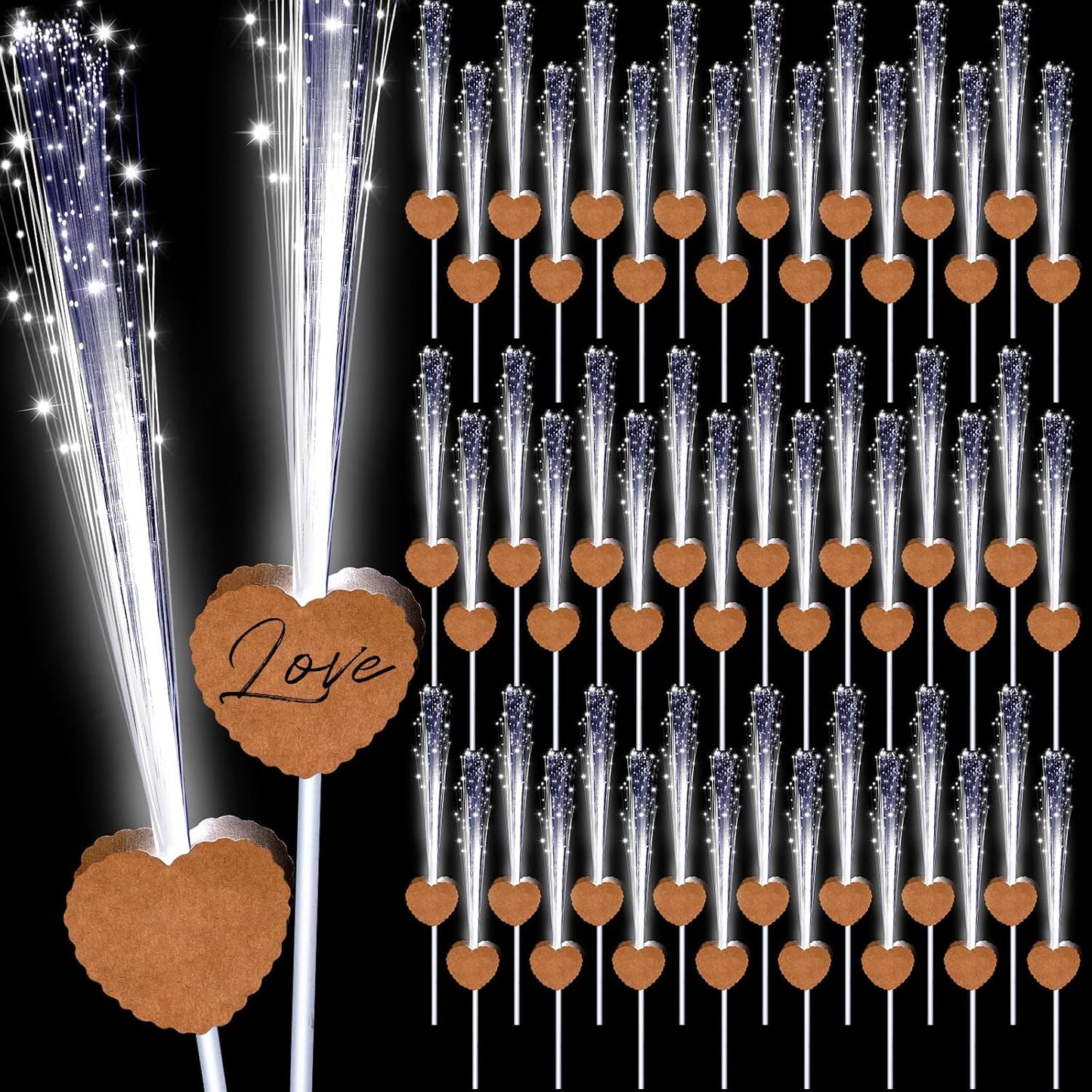 Heart Shaped LED Glow Sticks for Weddings and Parties