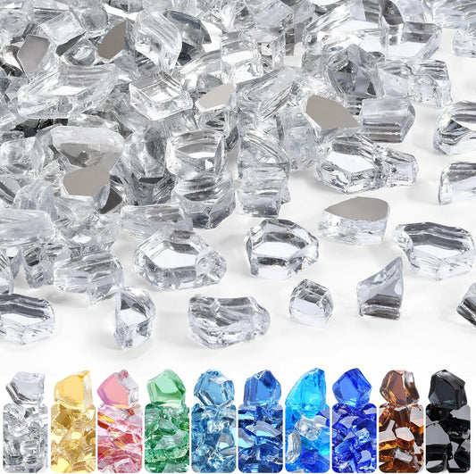 GasSaf 1/2 Inch Fire Glass for Fire Pits and Fireplaces