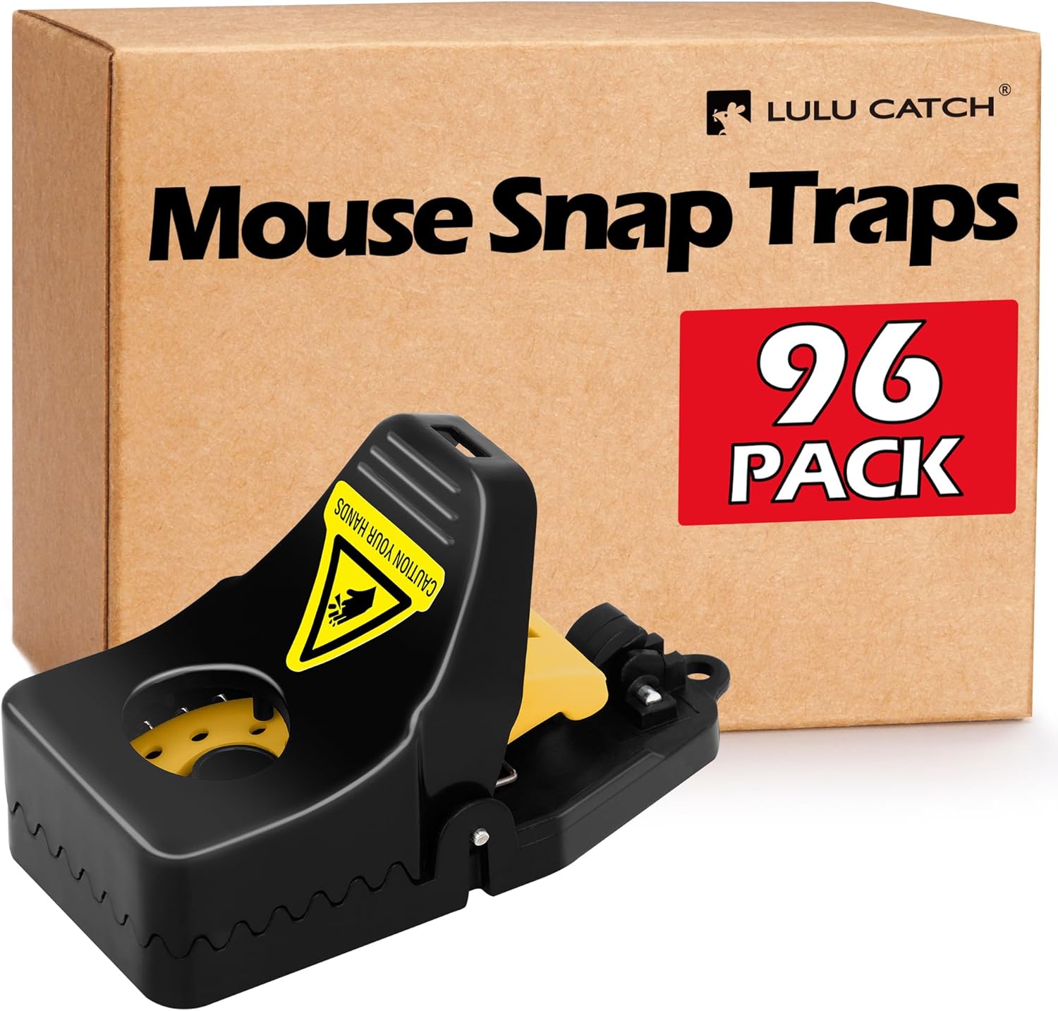 LULUCATCH Mouse Traps Indoor for Home - 96 Pack Snap Traps