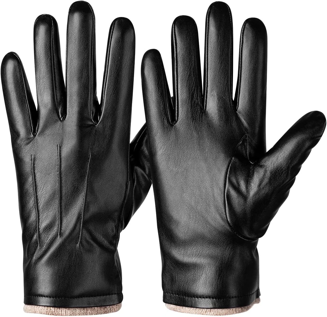 Alepo Men's Warm Touchscreen Leather Gloves