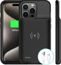 Battery Case Charger Made for iPhone 15 Pro - Slim 8500mAh Backup