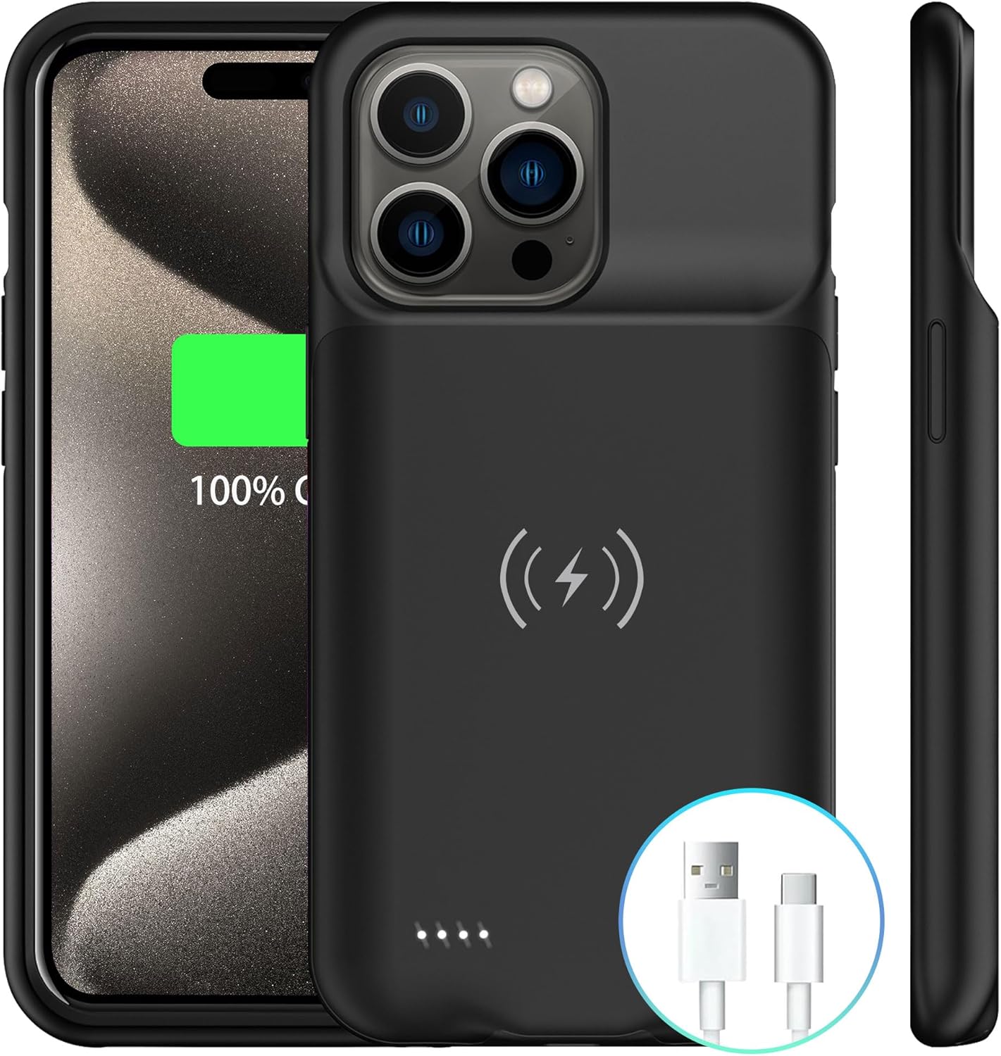 Battery Case Charger for iPhone 15 Pro - Ultra Slim 8500mAh