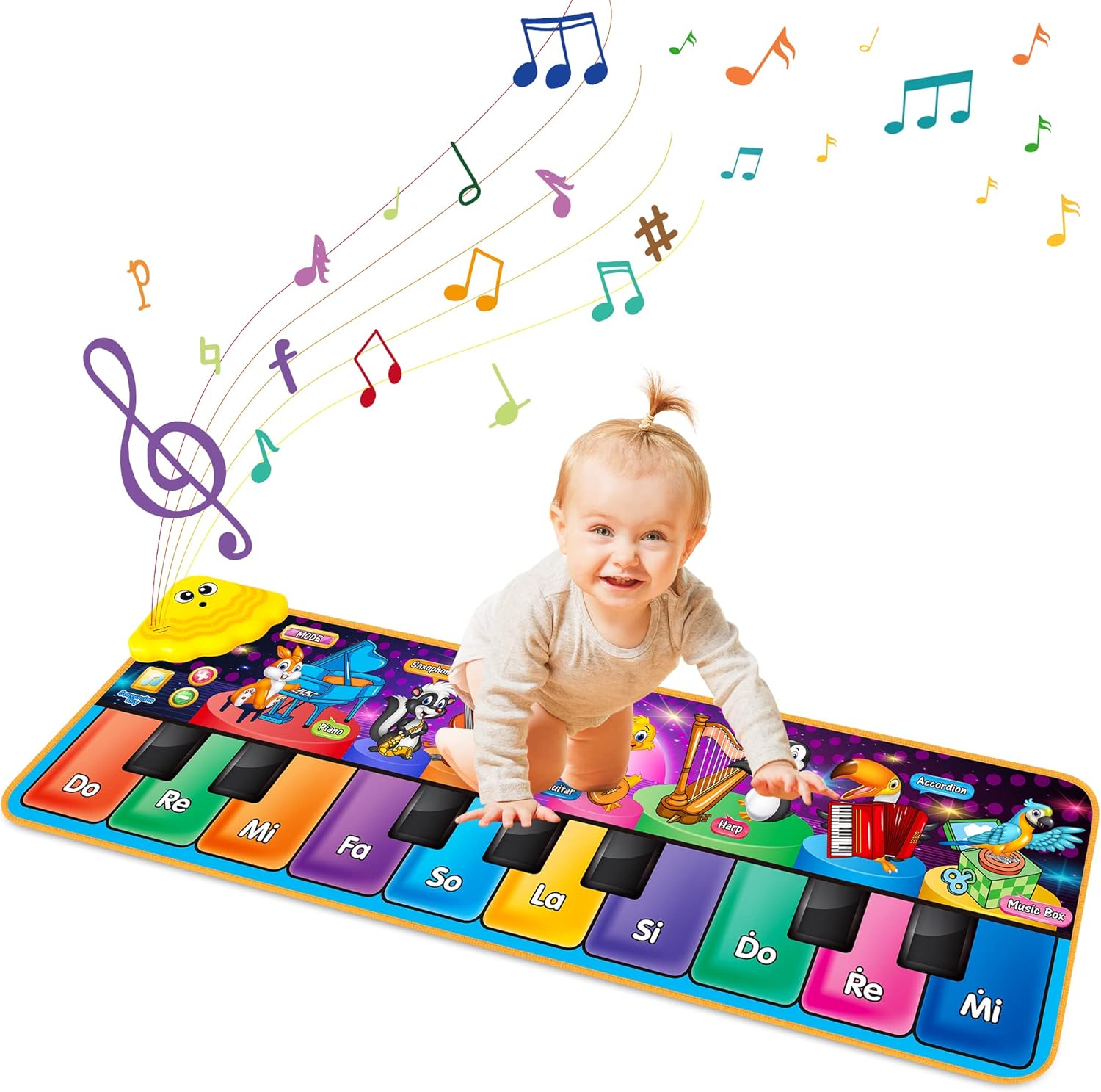 Interactive Musical Piano Mat for Kids - 25 Sounds, Educational Toy