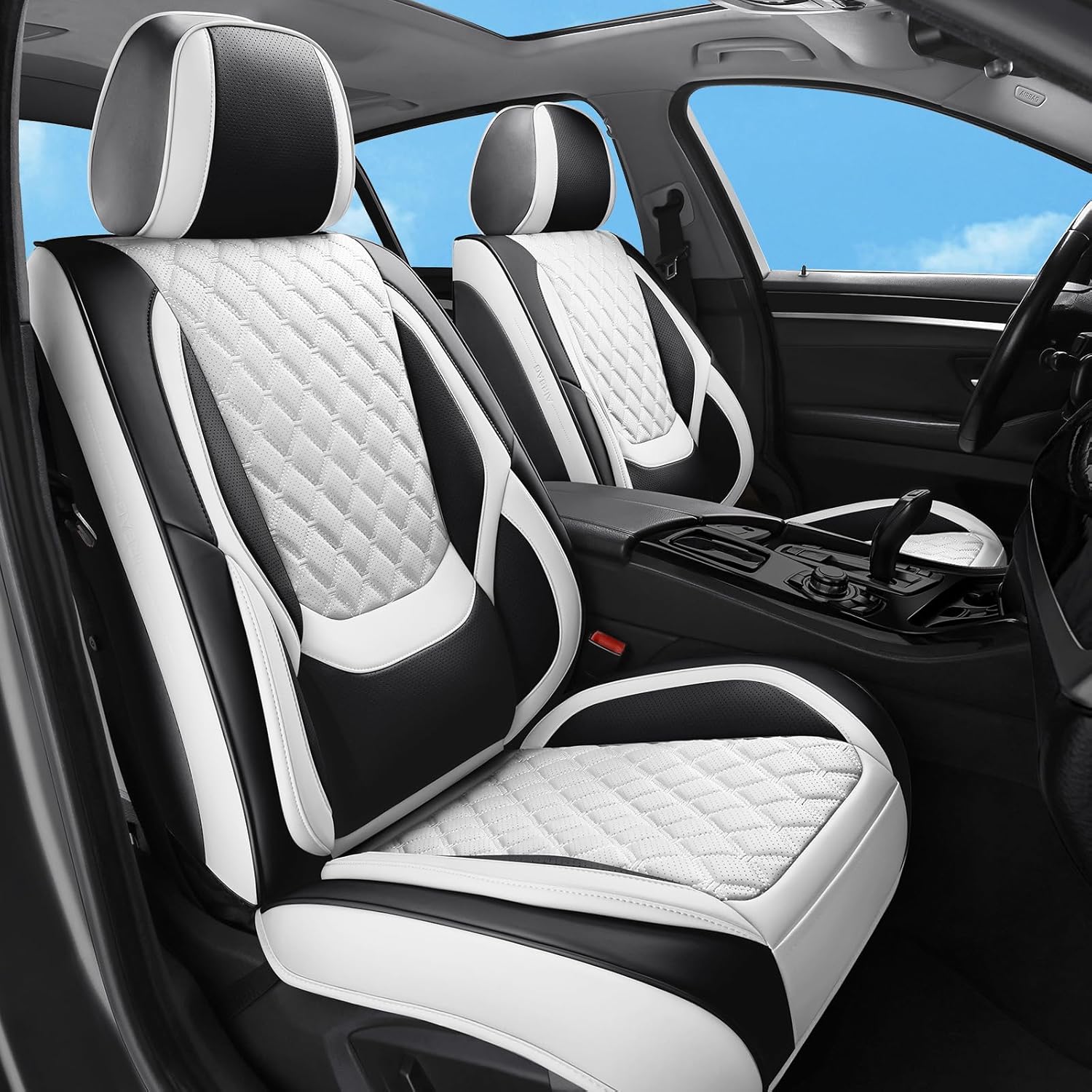 Luxury Leather Waterproof Car Seat Covers for Front Seats