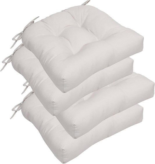 Comfortable Outdoor Seat Cushions for Patio Chairs - 4 Pack