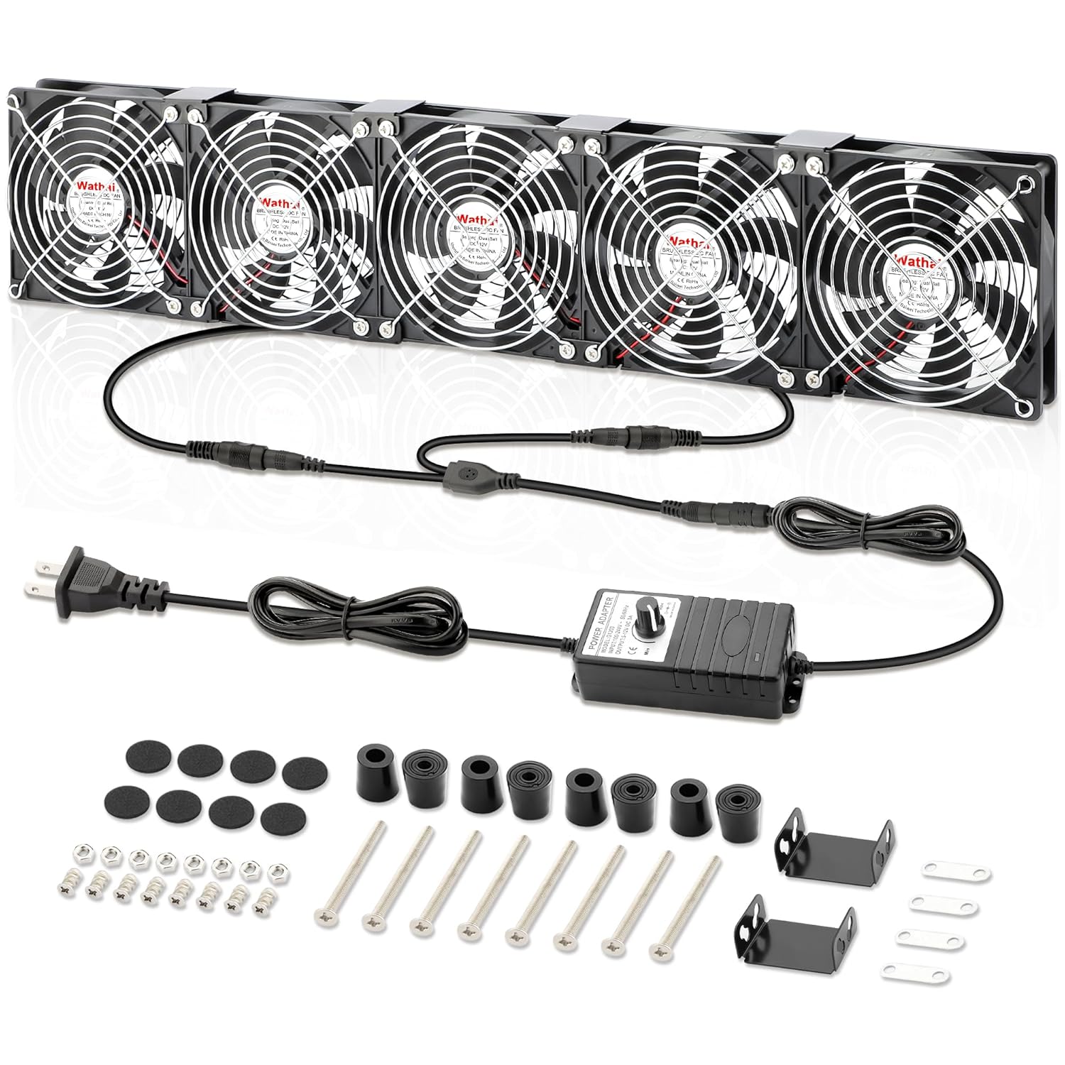 Wathai 120mm Small Box Fan with Variable Speed - Cool Anywhere!