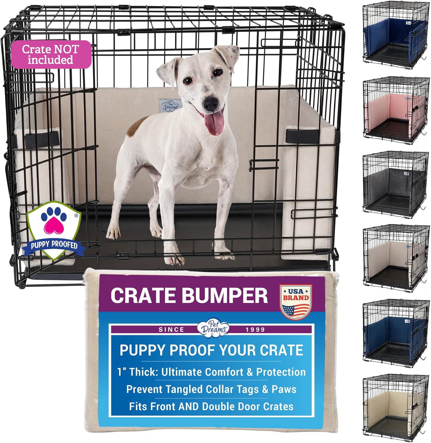 Pet Dreams Dog Crate Bumper - Comfy Liner for iCrate Cages