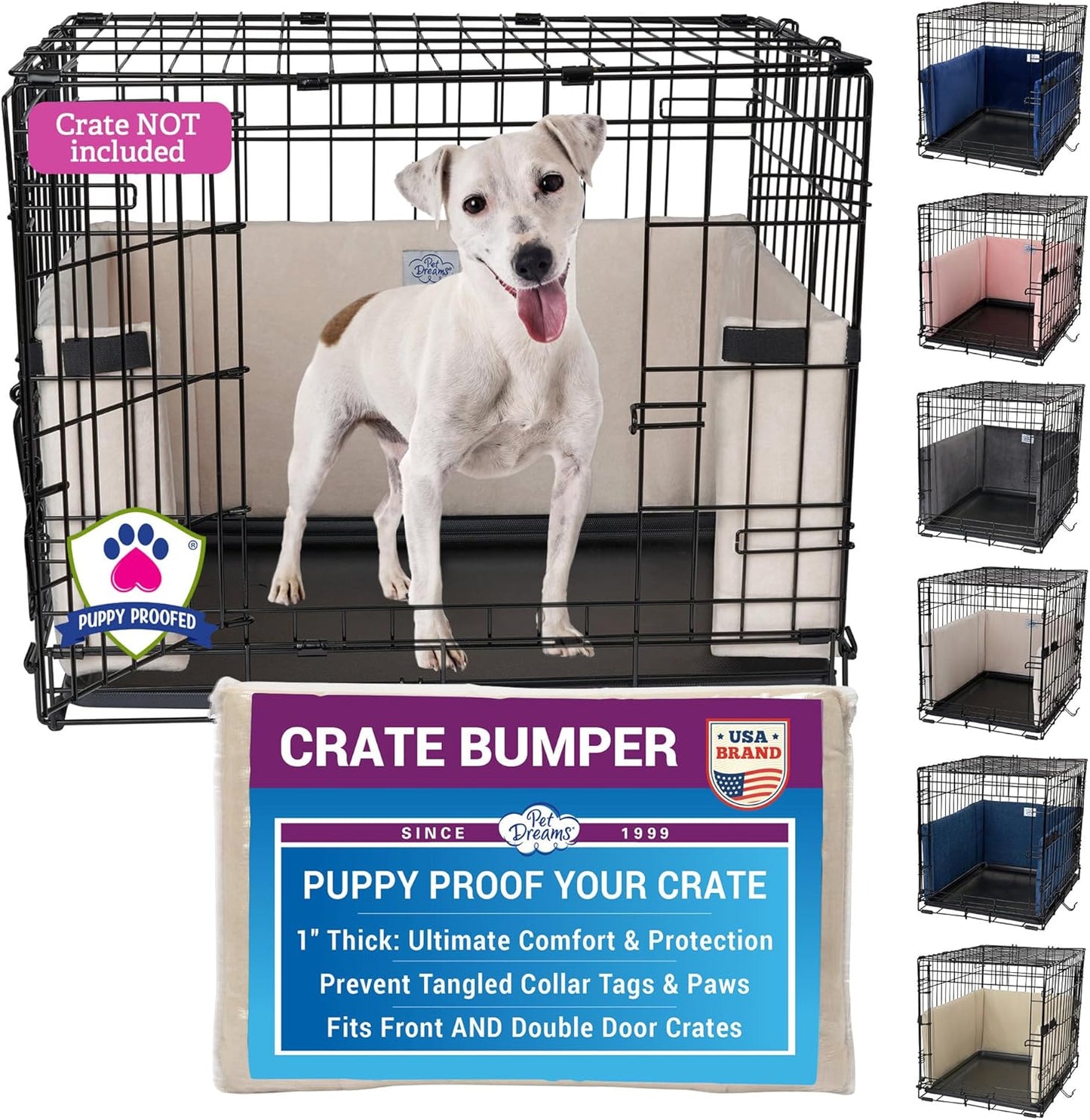 Pet Dreams Dog Crate Bumper - Comfy Liner for iCrate Cages