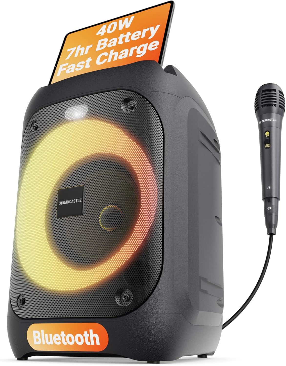 40W Party Speaker | Rechargeable | Karaoke | LED Lights