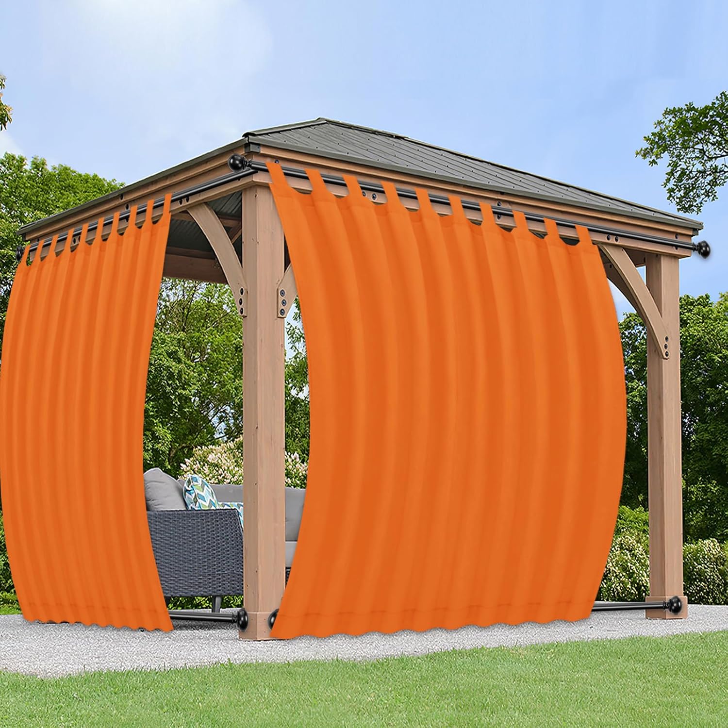 PureFit Outdoor Curtains for Patio Waterproof and UV Resistant