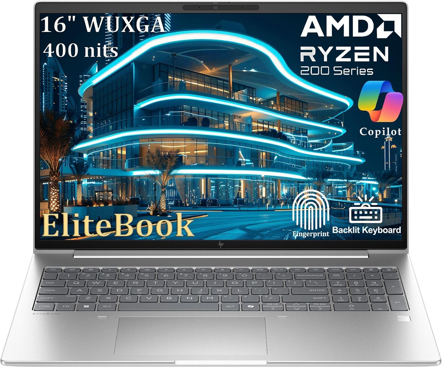 HP EliteBook 16 Business Laptop with AMD Ryzen 5 and 16GB RAM