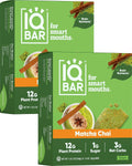 IQBAR Matcha Chai Plant Protein Bars - Low Carb Brain Food