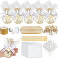Wedding Almond Candy Favor Set - DIY 50 Ring Tulle Bags
