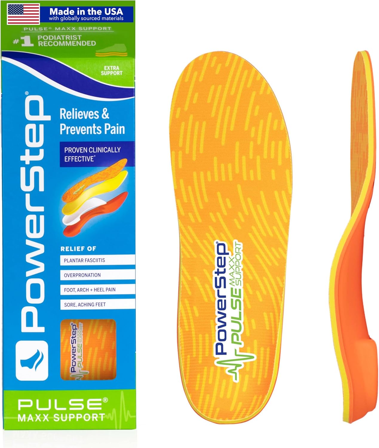 PowerStep Pulse Maxx Running Insoles for Overpronation Relief