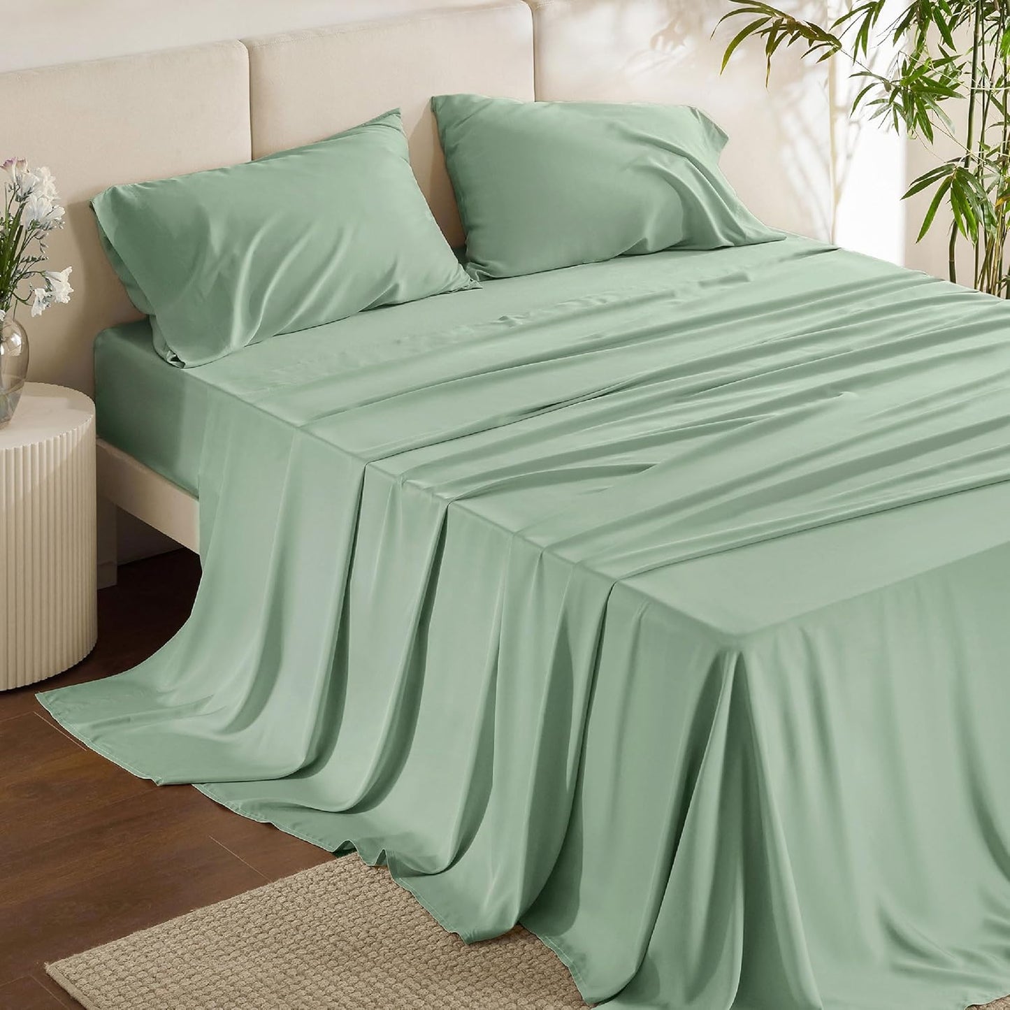 Cooling King Size Sheets Set for Hot Sleepers, Soft & Breathable