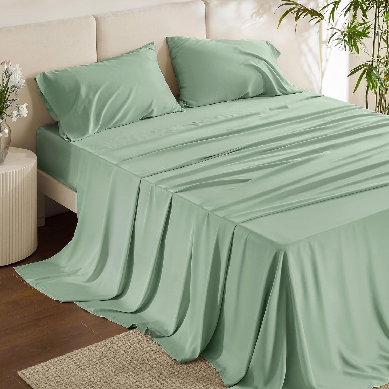Cooling Full Size Bed Sheets for Hot Sleepers, Soft & Breathable