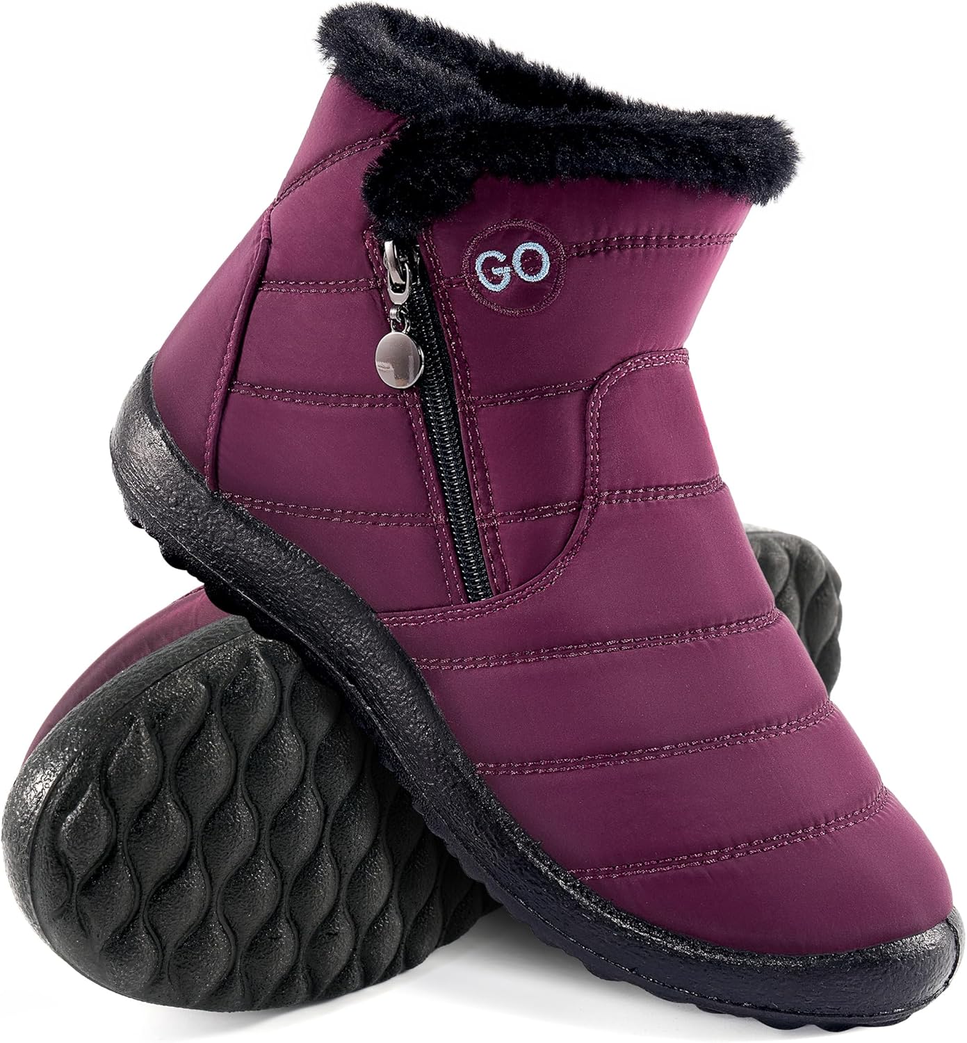 HARENCE Snow Boots for Women - Waterproof Warm Fur Lined Booties